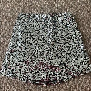 Sequin Black and Silver Girl’s Skirt